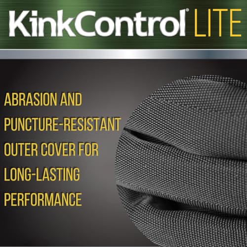 Kink Control Lite, Doesn’t Expand or Burst, Extremely Light Weight, Garden Hose, Water Hose with Superior UV Resistance, Ergonomic Grip, High Burst Strength,Kink Resistance, 25 Ft - size: 5/8" x 25 ft, style: Fabric Jacket