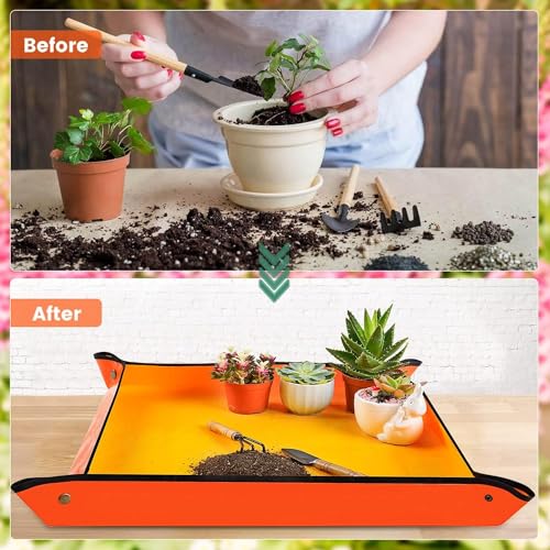 Repotting Mat for Indoor Plant Transplanting & Potting, 26.8" X 26.8"