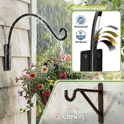 Lifyzoon Heavy Duty Plant Hanger Bracket: 16 Inch 80 lbs Outdoor Hook - size: 1A-16 Inch