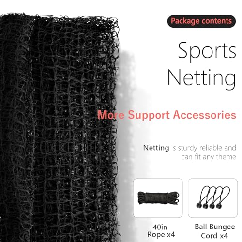Storgem Baseball Softball Backstop Net, Heavy Duty Sports Barrier Netting - size: 10x10ft