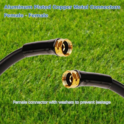 SheeChung Short Garden Hose 6ft x 5/8",Rubber Water Hose,Female to Female - size: 6ft-double females