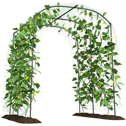 87in H Tall Garden Arch Trellis for Climbing Plants Outdoor - size: 75" L x 71" W x 87" H