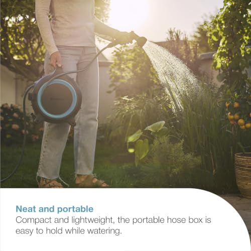 GARDENA Portable Hose Box MoveMatic 41ft Hose Tangle-Free Storage 18690-80