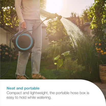 GARDENA Portable Hose Box MoveMatic 41ft Hose Tangle-Free Storage 18690-80