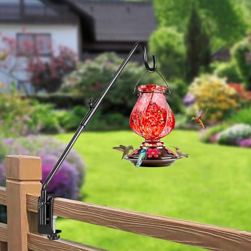BOLITE Deck Hook, 20 Inch Bird Feeder Hanger for Hummingbird Feeders, Black - size: 20inch