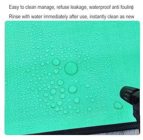 Repotting Mat Plant Mat, Indoor Plant Transplant Replacement Mat, Bonsai Tools Portable Gardening Mat, Potting Tray Soil Spillage Mat (Green,19.7 * 19.7) - color: Green