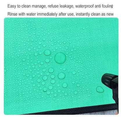 Repotting Mat Plant Mat, Indoor Plant Transplant Replacement Mat, Bonsai Tools Portable Gardening Mat, Potting Tray Soil Spillage Mat (Green,19.7 * 19.7) - color: Green