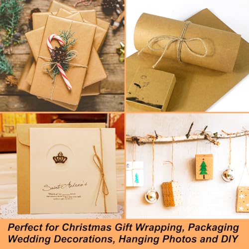 Vivifying Natural Jute Twine, 656 Feet 2mm Thick Brown Twine String for Garden, Crafts, Gifts Wrapping, Packing - color: Brown, size: 656Feet