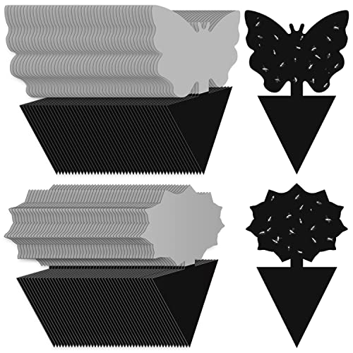 Landisun 96PCS Fruit Fly Traps Sticky Traps Fungus Gnat Traps Insect Bug Traps for Indoor Outdoor Kitchen Plants Whitefly Mosquitos Fungus Gnats Flying Insects, JPM0161 - color: Black, size: 96PCS