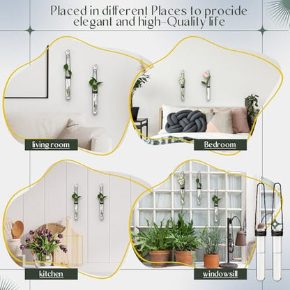 Baderke 12 Pack Plastic Hanging Propagation Station Tubes, Black - color: Black