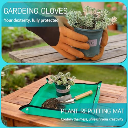 Garden Tool Set, 10 PCS Gardening Tools/Kit for Women,Gardener Gift - color: Blue