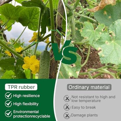 100FT Soft Tie for Plants, Green Twist Garden Ties for Gardening