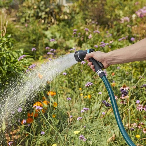 Gilmour Medium Duty Rear Control Garden Hose Nozzle with Ergonmic Grip - color: Black
