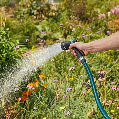 Gilmour Medium Duty Rear Control Garden Hose Nozzle with Ergonmic Grip - color: Black