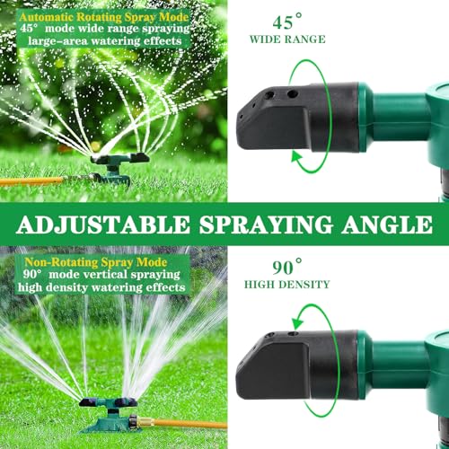 Sprinklers for Yard, Water Sprinkler for Lawn, 360 Degree Rotating Lawn Sprinkler for Yard Large Area, Sprinklers for Kids, Pets Playing - color: Dark Green