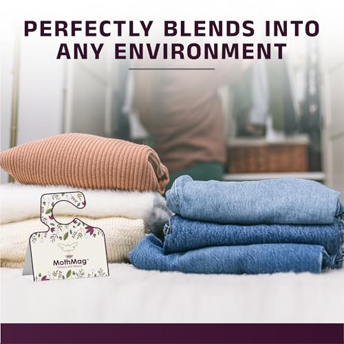 MothMag Moth Traps for Clothes, Closets, Fabrics, and Carpets, Clothes Moth Traps, Closet Moth Traps, Clothing Moth Pheromone Traps (12 Pack)
