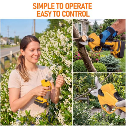 2-in-1 Cordless Pole Pruning Shears Compatible with Dewalt 20V MAX