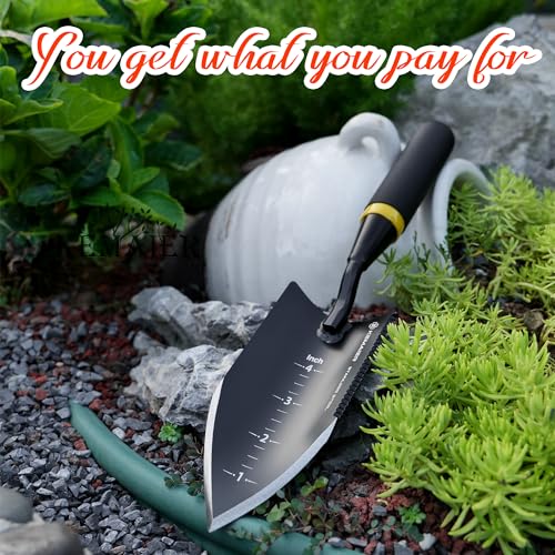 Kemaier Heavy Duty Gardening Hand Trowel - Stainless Steel Tool - style: Tooth Trowel