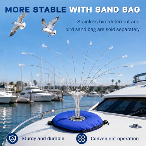 Buzzlett 2 Ft Bird Deterrent for Boats with PVC Base - size: 2 Feet