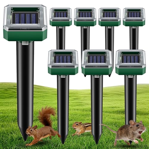 2026 Upgraded Solar Ultrasonic Mole & Snake & Skunk & Rabbit Repeller