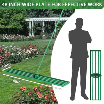 Outvita 48" x 10" Lawn Leveling Rake, Level Lawn Tool - style: 48"x10"