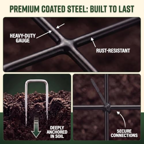 15 Pack Plant Protectors from Animals, 14x14 Plant Cages for Outdoor Plants