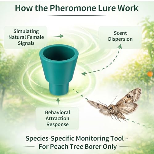 6 Pack Citrus Leafminer Trap & Lure with Pheromone Lures – Triangular Hanging Sticky for All Varieties of Citrus Trees, Includes 6 Traps & 6 Lures, for Orchard & Garden Use - style: for Citrus