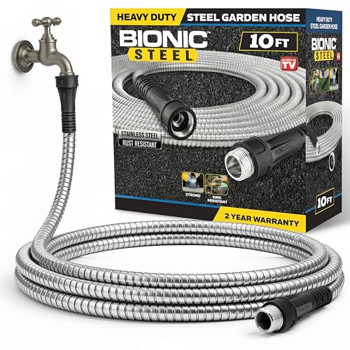 BIONIC STEEL 10Ft Short Garden Hose Extension Connector for Reel - size: 10'