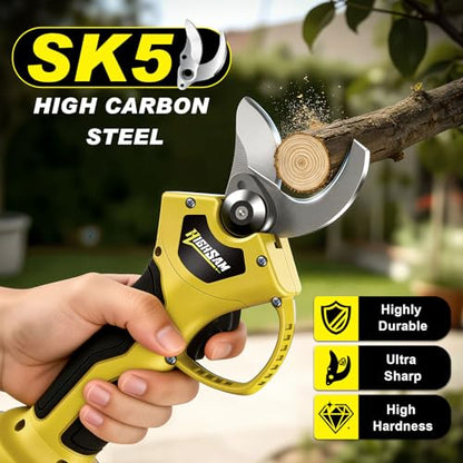 4-in-1 Cordless Pole saw Pruning Set,Electric Pruning Shears & 8 Inch pole saws for tree trimming with 13.8ft Max Extension Pole,Brushless Motor,Two 4.0Ah Batteries, Electric Pole Saw Tree Trimming - style: 4 in 1