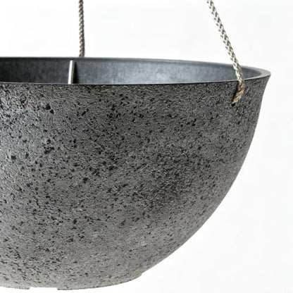 LA JOLIE MUSE Large Hanging Planters for Outdoor Plants, Set of 2,13 Inch - color: Concrete Gray