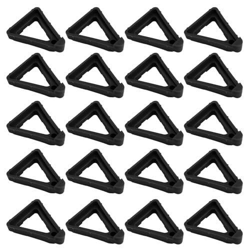20pcs Pot Feet for Outdoor Planters, Triangle Flower Pot Risers Toes Indoor & Outdoor Planter Foot Pads Lifters Supports for Better Drainage & Airflow (Small, Black)