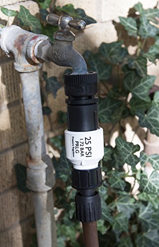 Drip Irrigation Faucet Adapter Kit: Connect 1/2" Tubing to Faucet or Hose, Backflow Preventer, Filter, Pressure Regulator - No Assembly Required