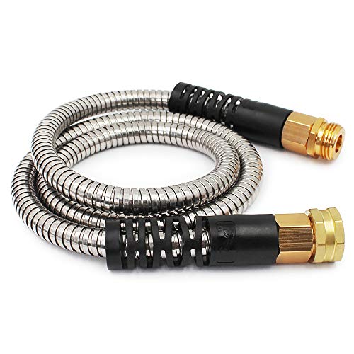 Cesun Short Garden Hose 5 feet, Metal Water Hose, Female to Male, 5ft, 5/8" - size: 5ft Male to Female
