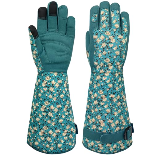Thornproof Gardening Gloves,Garden Glove for Rose Picking,Gifts - color: Blue, size: Medium