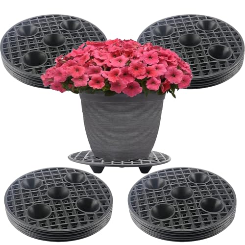20 PCS 8 Inch Plant Level Pot Elevator, Plastic Plant Pot Saucer, Plant Risers for Pots Outdoor