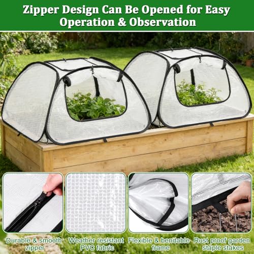 2 Pack Garden Covers for 6x3ft Raised Beds
