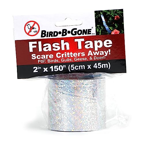 Bird B Gone Holographic Flash Tape, 2" Wide x 150ft Roll, Reflective Mylar