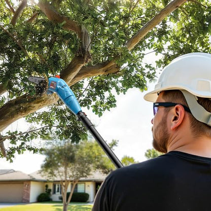 SENIX CSPE6.5-M 6.5 Amp Corded Electric Pole Saw with 8-Inch Bar and Chain, Chain Saw Tree Trimmer with Adjustable Extension Pole, Shoulder Strap Included - style: 6.5A Electric Saw