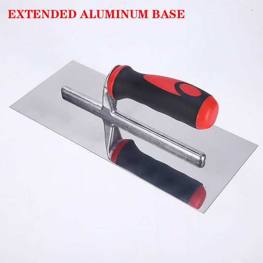 4.7"x11" Stainless Steel Finishing Trowel - Rivet-Free Concrete Plastering Tool for Tile, Masonry & Construction