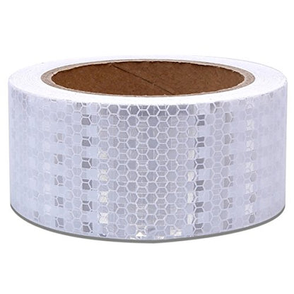 AISEY 2" X 30ft Reflective Tape White Outdoor High Vis Conspicuity Safety Tape, Reflector Tape Trailer Waterproof - size: 2" x 30 Feet