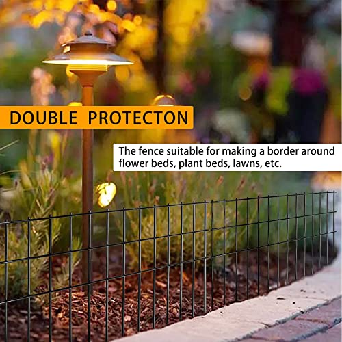 Getlay Garden Fencing Animal Barrier 37.5 ft(L)×15 in(H), 15 Panels No Dig Fence, Underground Critter Barrier for Decks, Small or Medium Pet Dog Digging Fence Barrier. Rust-Proof Metal Fence Stakes - size: 37.5 ft (L) × 15 in (H), 15 Pack