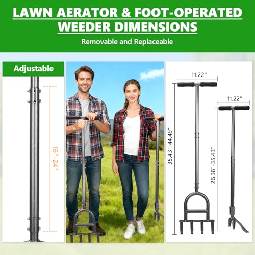 2-in-1 Lawn Aerator Weed Puller