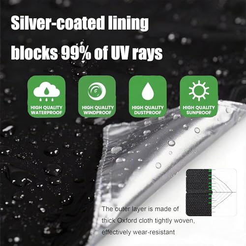 Hose Cover - Garden Hose Reel Cover(Fits 5/8" x 50-100ft), Protect & Extend Life, Sun-Proof, Waterproof, Dustproof, Heavy Duty 420D Oxford Spun Cloth, Double-sided Material, Hose Covers for Outside