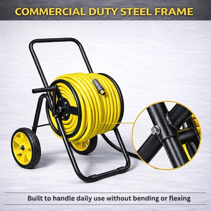 2-Wheel Garden Hose Reel Cart, Residential Duty Hose Reel,175ft Capacity - size: 175ft Residential Duty Hose Capacity