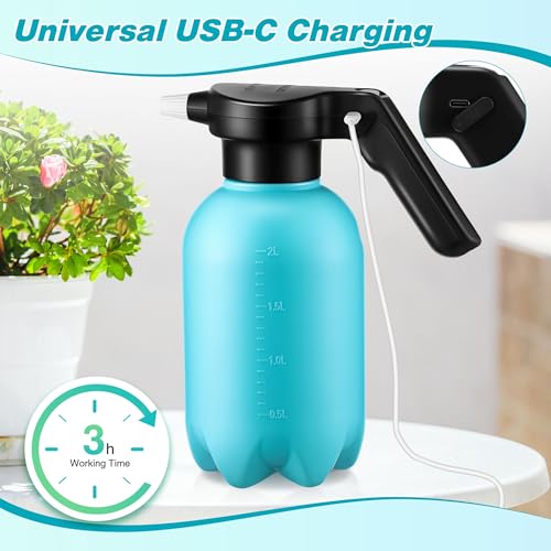 0.5 Gallon Electric Spray Bottle Plant Mister Blue Style - style: Blue Style