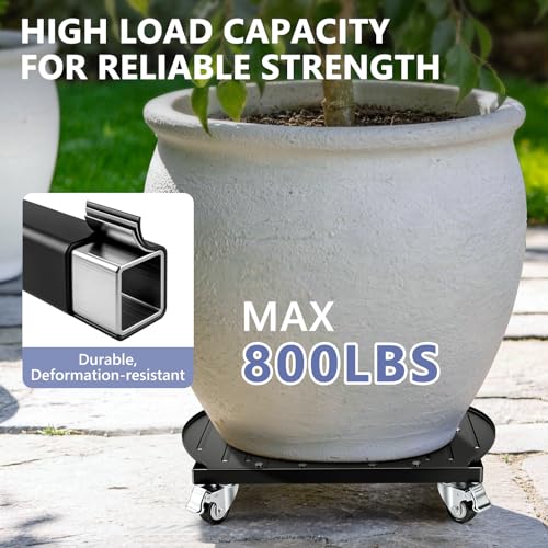 KEDSUM 15-20 Inch Plant Caddy with Wheels, 800LBS Adjustable Plant Stand