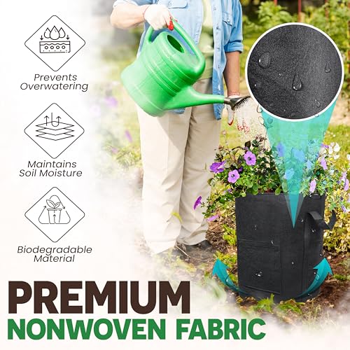 2PCS 20-Gallon Potato Grow Bag-Harvest & Visible Window Garden Planting Bag - style: 2 PCS