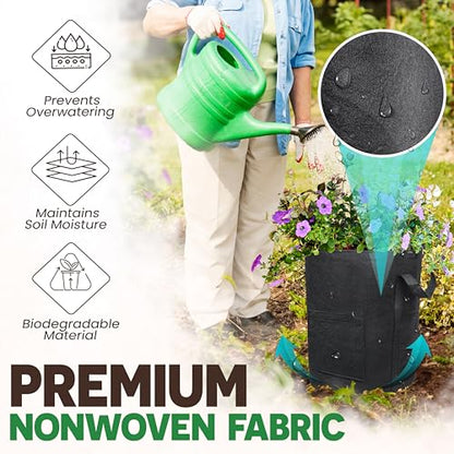2PCS 20-Gallon Potato Grow Bag-Harvest & Visible Window Garden Planting Bag - style: 2 PCS