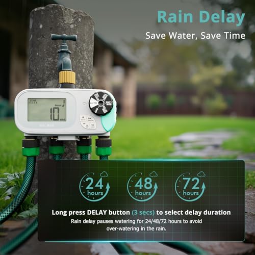 QUOBAS Sprinkler Timer for Garden Hose, Programmable Brass Water Timer - size: Sprinkler Timer 4 zone