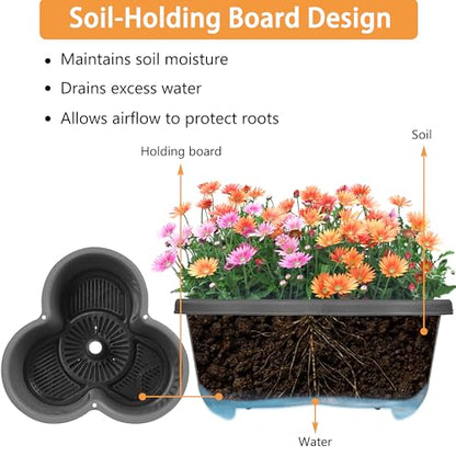 VECELO 5 Tier Vertical Garden Planter, Self Watering Stackable Planters with Wheels for Strawberries, Herbs, Flowers, Vegetables, Dark Gray - color: Dark Gray, size: 5 Tier